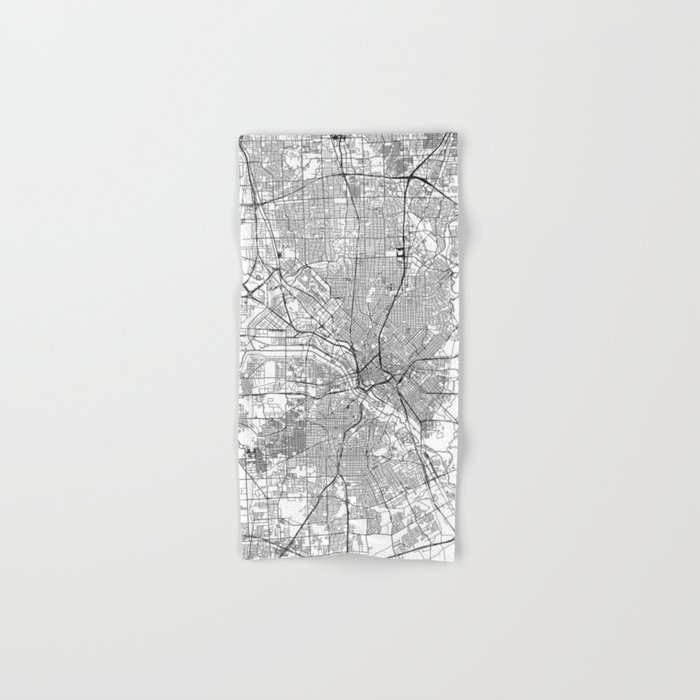 Dallas Map Hand Towel