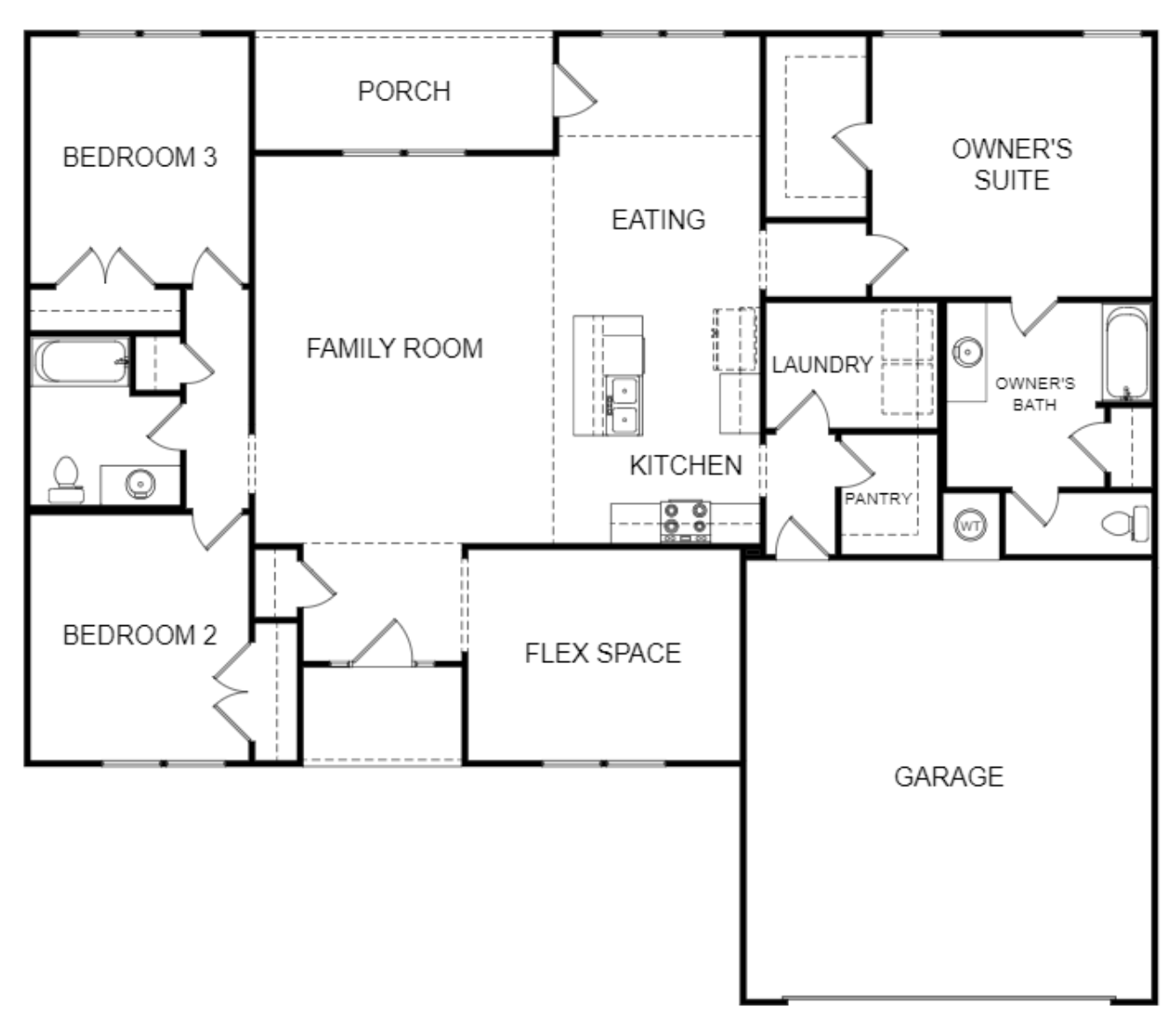 Floor Plans with Guest Rooms | Hedgefield Homes Fort Worth Texas