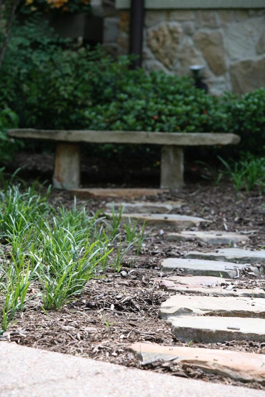 Home Design Accents: stone path through a landscaped area