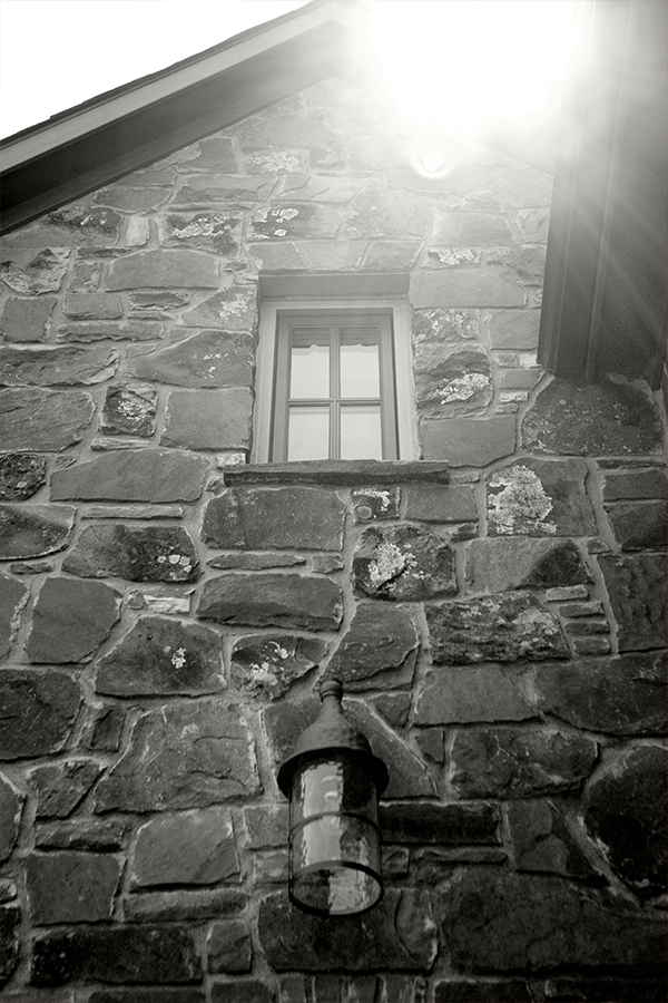 Home Design Accents: stone gable wall in the sunlight