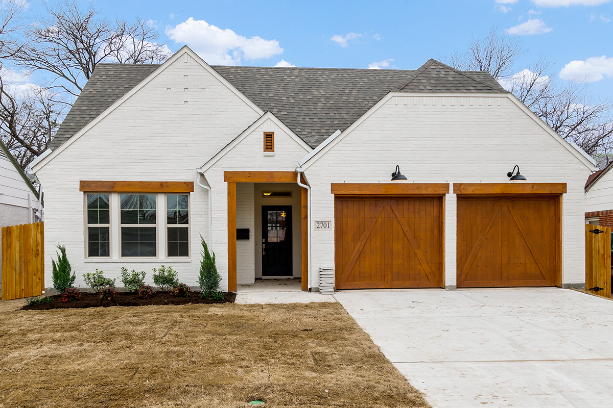 Mission st tudor with stained wood