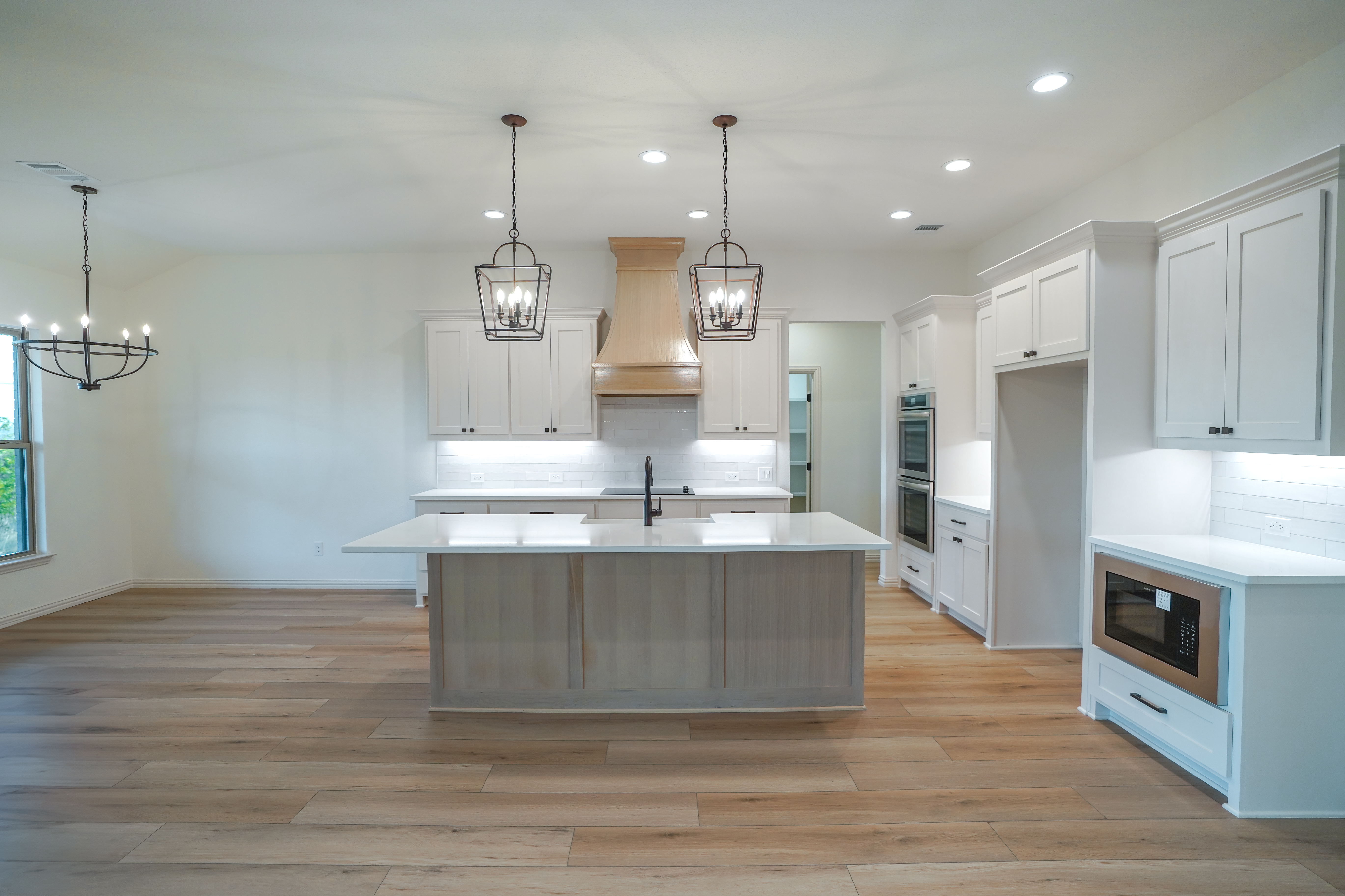 Kitchen Hamilton White Oak Hood and Island