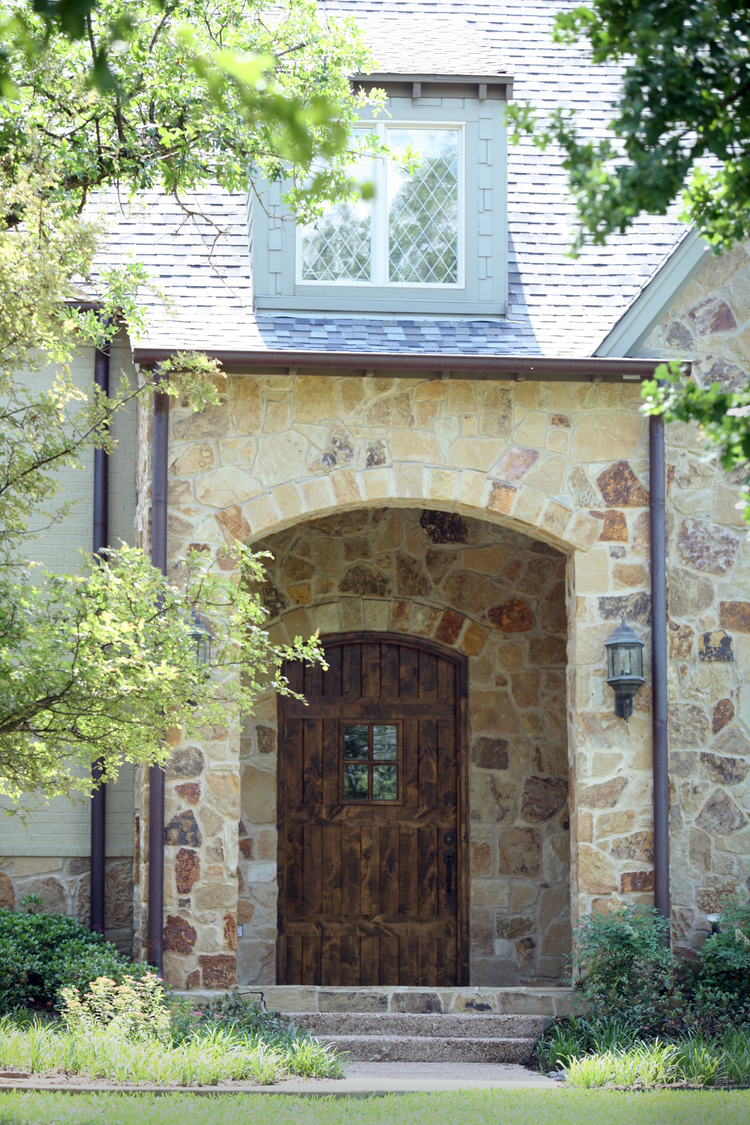 Exterior Home Design (North Texas): St Andrews Entryway with Custom Door